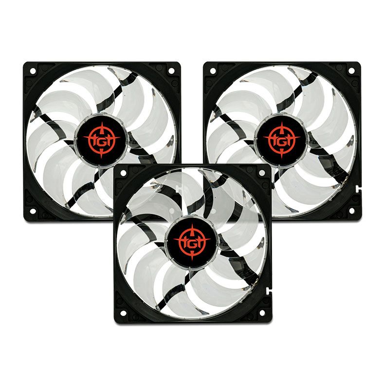 Kit Ventoinhas TGT Hawker, 3x120mm, Branco, TGT-HAWKER3-WT01