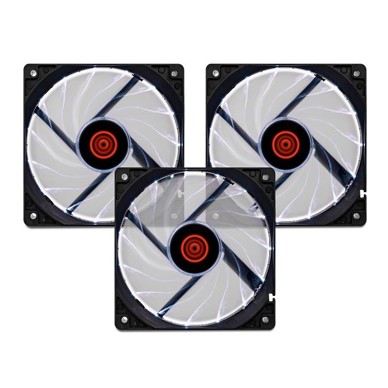 Kit Ventoinhas TGT Hawker, 3x120mm, Branco, TGT-HAWKER3-WT01