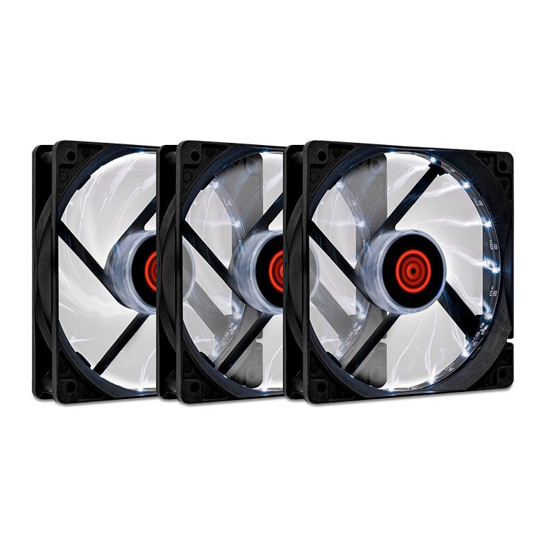 Kit Ventoinhas TGT Hawker, 3x120mm, Branco, TGT-HAWKER3-WT01