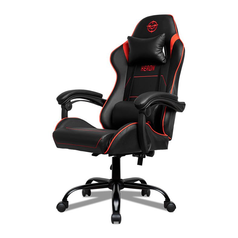 Cadeira Gamer TGT Heron TC, Espuma Moldada, Preto e Vermelho, TGT-HRTC-BR02
