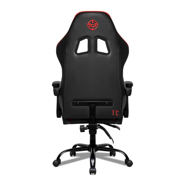 Cadeira Gamer TGT Heron TC, Espuma Moldada, Preto e Vermelho, TGT-HRTC-BR02