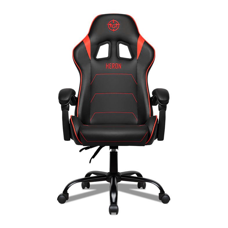 Cadeira Gamer TGT Heron TC, Espuma Moldada, Preto e Vermelho, TGT-HRTC-BR02