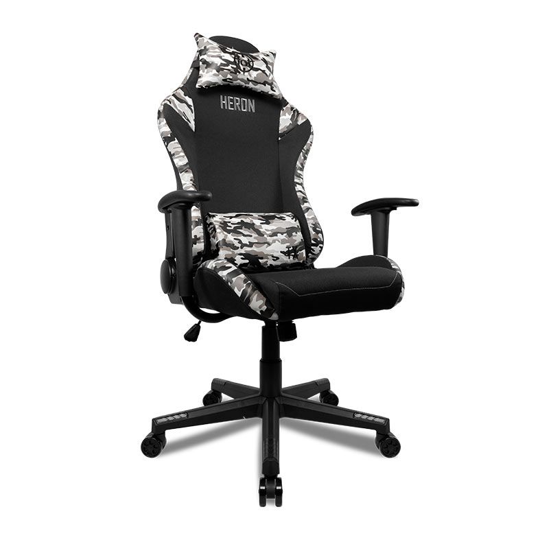 Cadeira Gamer TGT Heron TX Tecido, Preto e Camuflado, TGT-HRTX-CM01