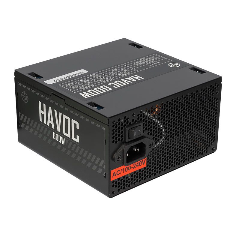 Fonte TGT Havoc, 600W, 80 Plus White, TGT-HV600-BK01