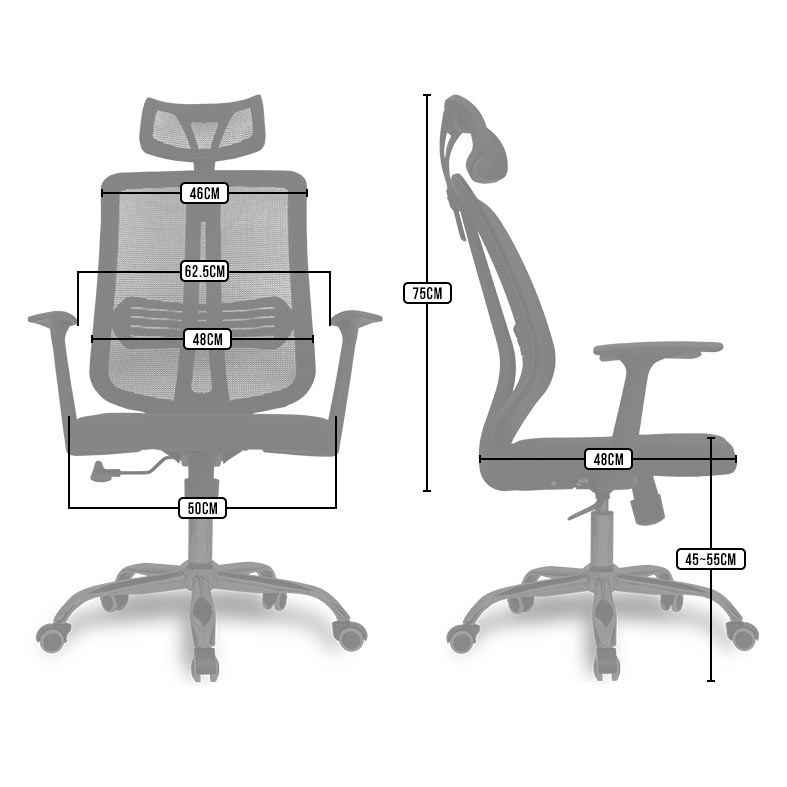 Cadeira TGT Office TS300, Preto, TGT-OFC-003