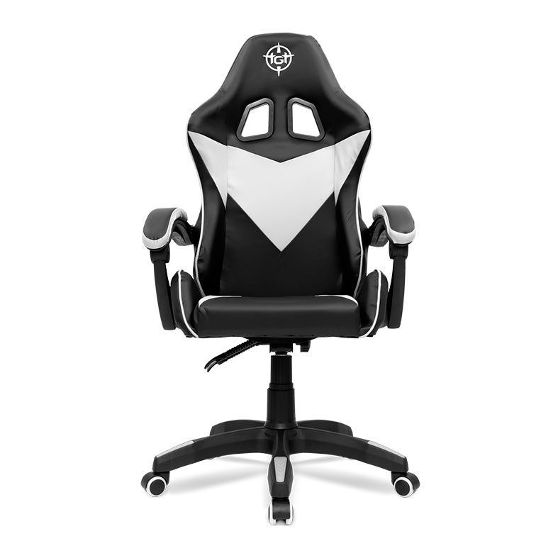 Cadeira Gamer TGT Pusher, Preta e Branca, TGT-PSHR-BLWH01