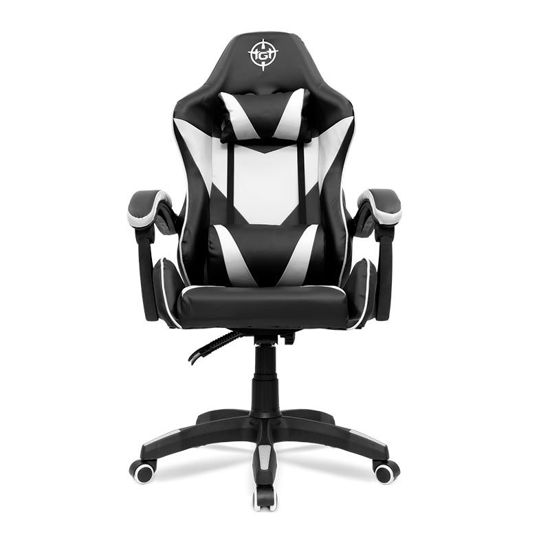 Cadeira Gamer TGT Pusher, Preta e Branca, TGT-PSHR-BLWH01