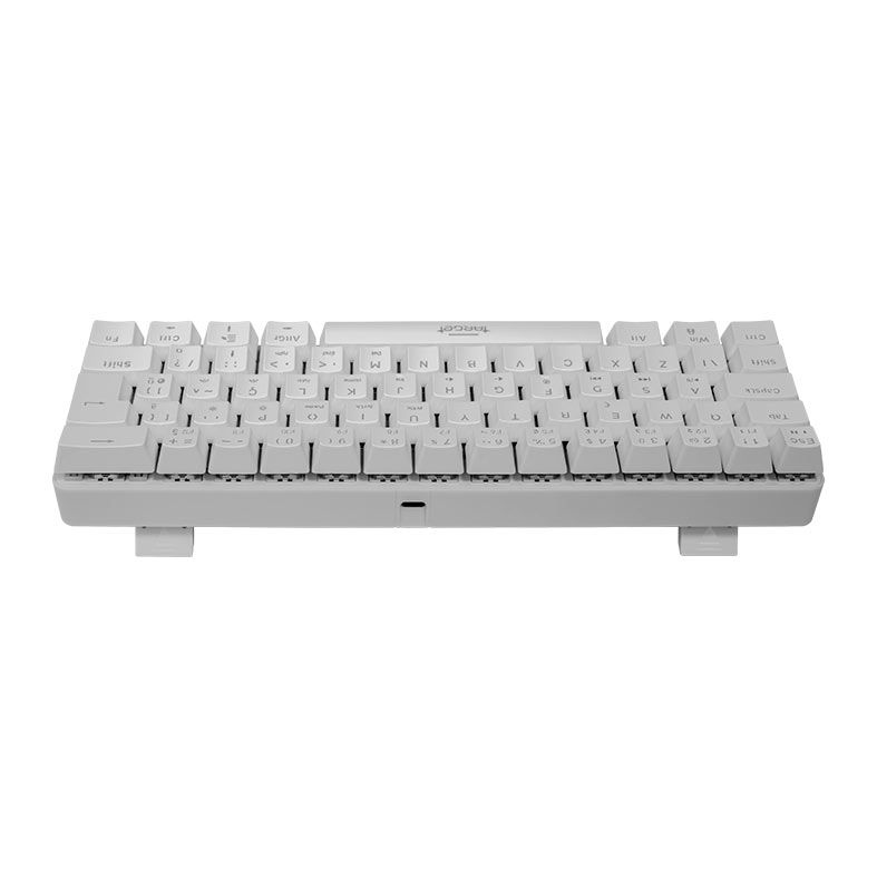 Teclado Mecanico Gamer TGT Sherman Compacto, Rainbow, ABNT2, Switch Azul, Branco, TGT-SHCPTW-RBW01