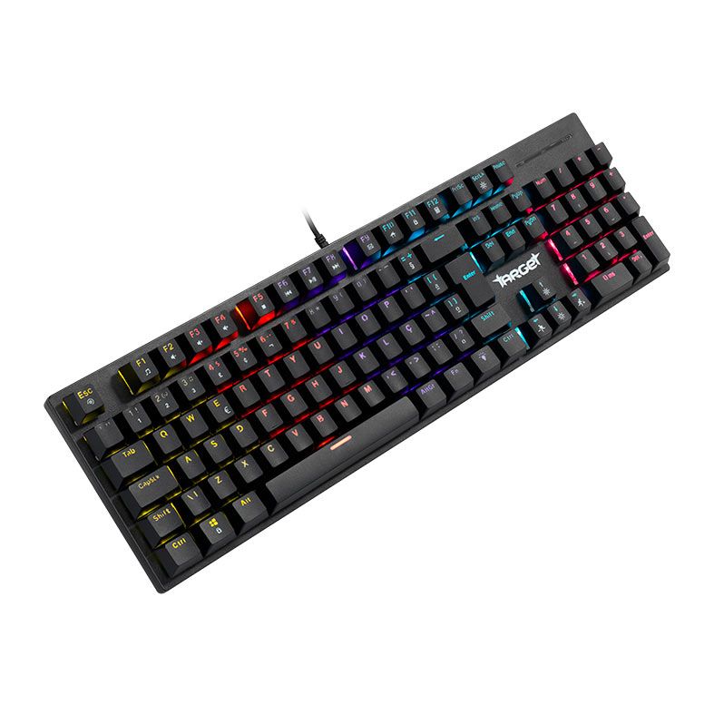 Teclado Mecanico Gamer TGT Sherman V2, Rainbow, ABNT2, Switch Azul, Preto, TGT-SHR-RBW02