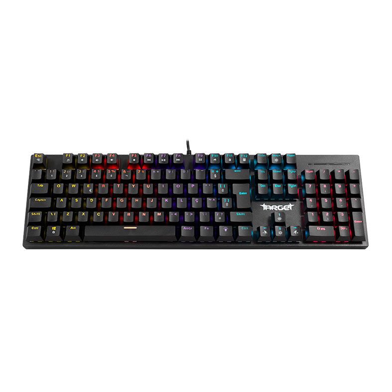 Teclado Mecanico Gamer TGT Sherman V2, Rainbow, ABNT2, Switch Azul, Preto, TGT-SHR-RBW02