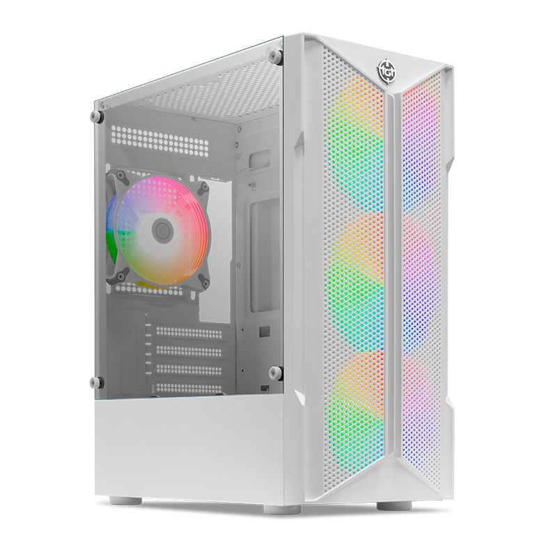 Gabinete Gamer TGT Skylancer V2, ARGB, Mid-Tower, Lateral De Vidro, Com 4 Fans, Branco, TGT-SKLV2-WH-4F