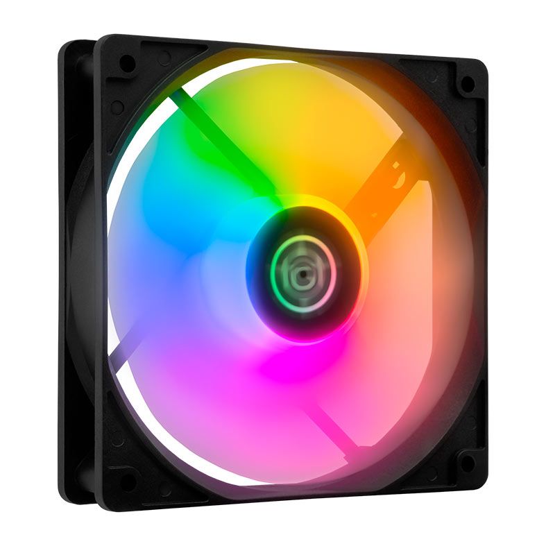 Kit Ventoinhas TGT Striker, Rainbow, 3x120mm, TGT-STK3-BLRBW