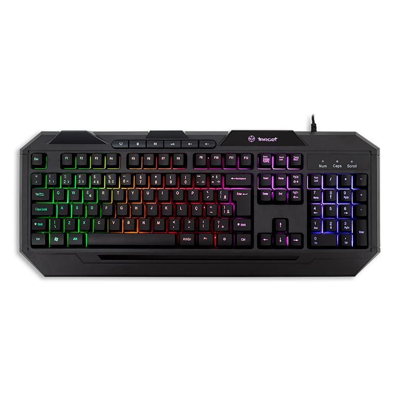 Kit Teclado e Mouse, Teclado TGT Tec-9 Rainbow RGB + Mouse TGT Bizon Rainbow RGB 7 Botões + Mousepad TGT Killer Pequeno