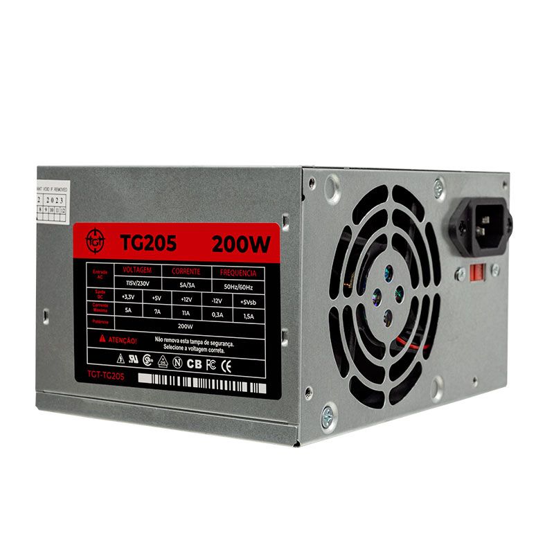 Fonte TGT TG205, 200W, Prata, TGT-TG205