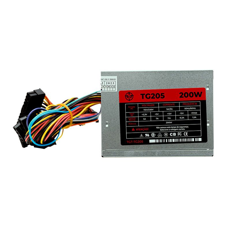 Fonte TGT TG205, 200W, Prata, TGT-TG205