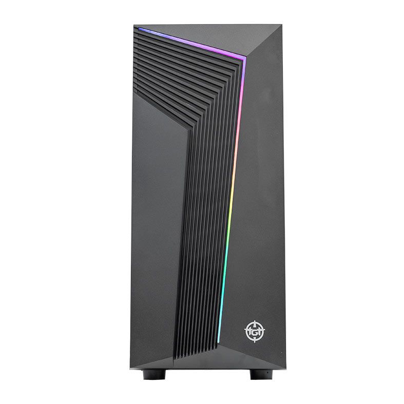 Gabinete Gamer TGT Tracer, RGB, Mid-Tower, Lateral Acrilico, Com 3 Fans, Preto, TGT-TRC-RGB01