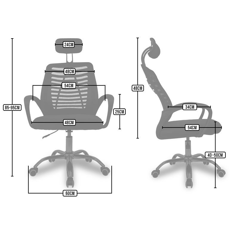 Cadeira Office TGT TS205, Preto, TGT-TS25-01