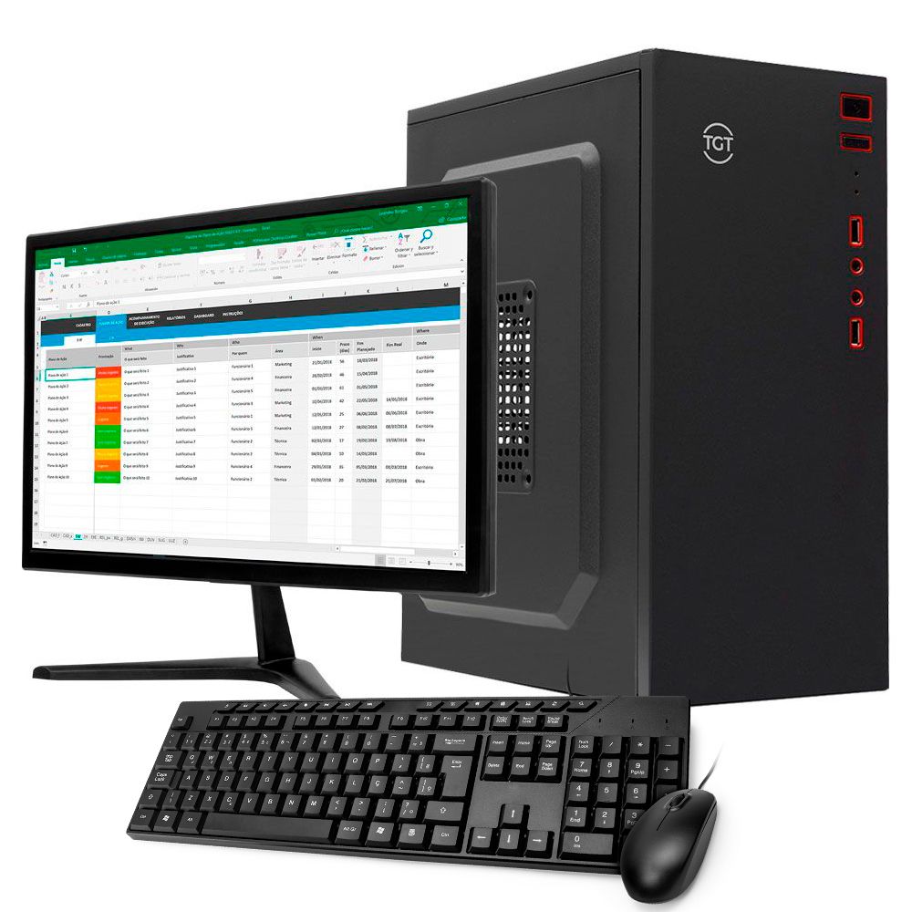 PC Home Mancer HM512, AMD Ryzen 5 4600G, 8GB DDR4, SSD 120GB + Monitor