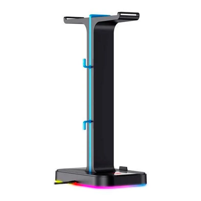 Suporte Duplo Para Headset Havit Gamenote TH650, RGB, USB, Preto, HVTH-TH650-BK