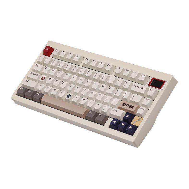 Teclado Mecanico Epomaker TH80 Pro V2, ARGB, VIA, Switch Flamingo, White, TH80PROV2-WH-FLG
