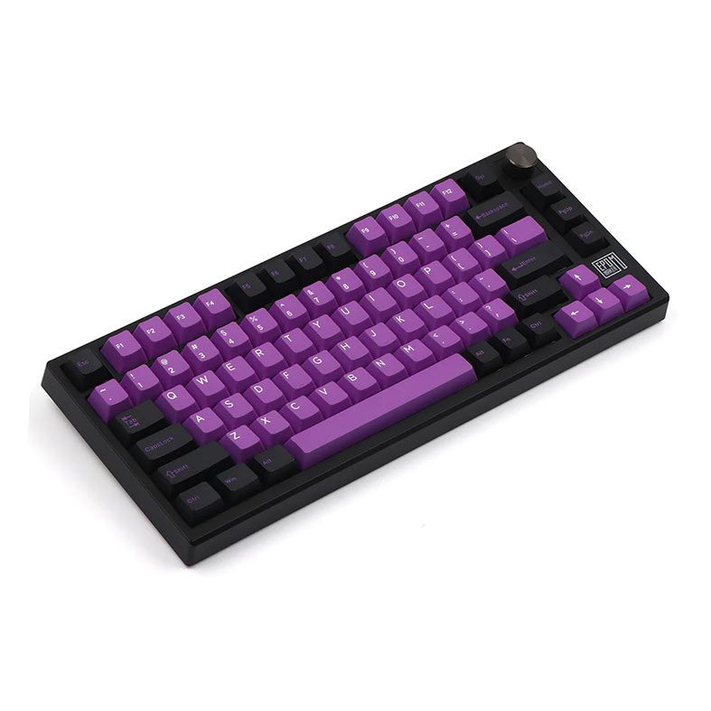 Teclado Mecanico Epomaker TH80 SE, ARGB, Switch Flamingo Linear, Black Purple, TH80SE-BP-FLGLN