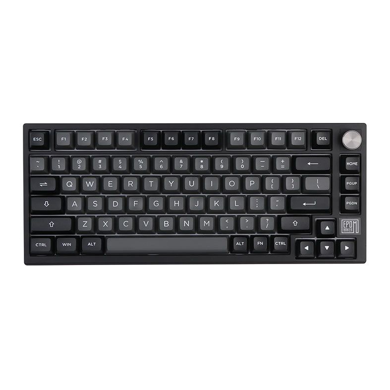 Teclado Mecanico Epomaker TH80 SE, ARGB, Switch Flamingo Linear, Black Silver, TH80SE-BS-FLGLN