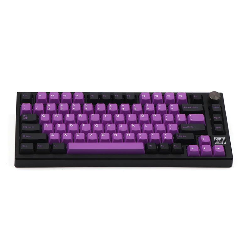 Teclado Mecanico Epomaker TH80 SE, ARGB, Switch Wisteria Tactile, Black Purple, TH80SE-PP-WSTC