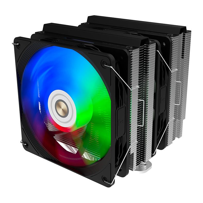 Cooler Para Processador Alseye Thor N600-DT FDB, ARGB, 120mm, Preto, THOR-N600-DTBK