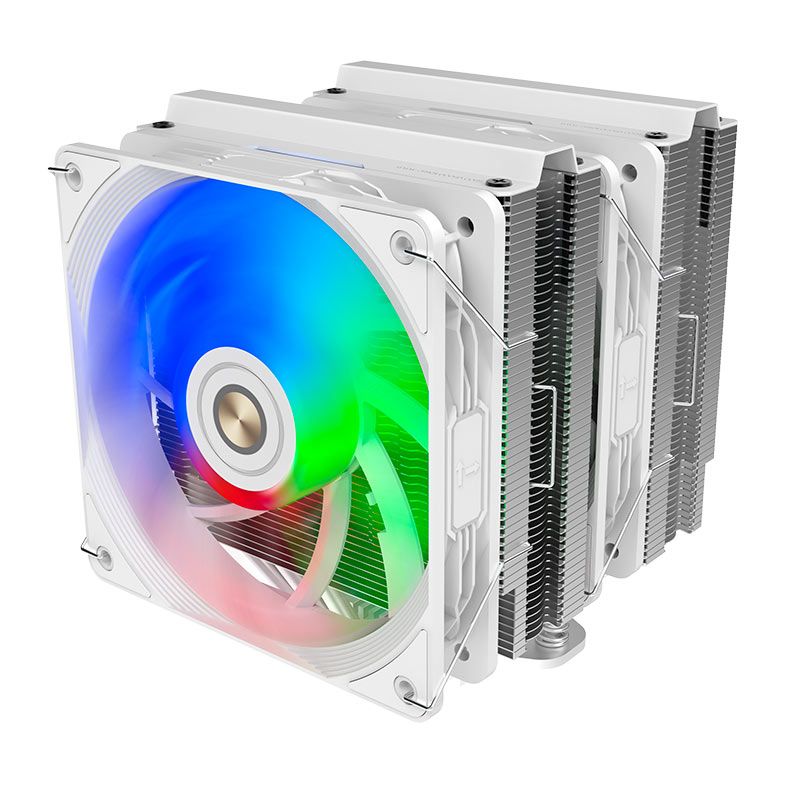Cooler Para Processador Alseye Thor N600-DT FDB, ARGB, 120mm, Branco, THOR-N600-DTWH