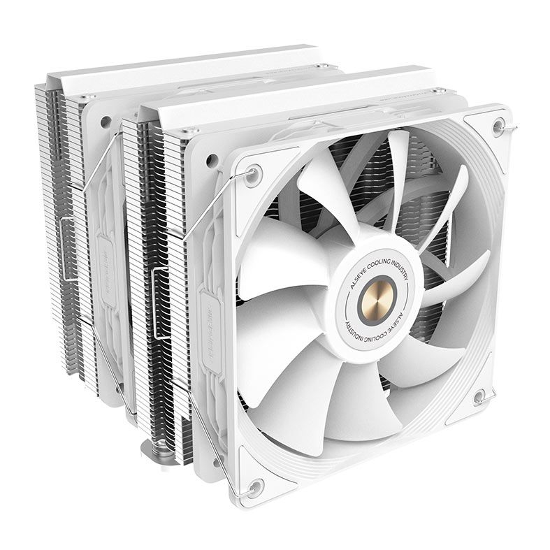 Cooler Para Processador Alseye Thor N600-DT FDB, ARGB, 120mm, Branco, THOR-N600-DTWH