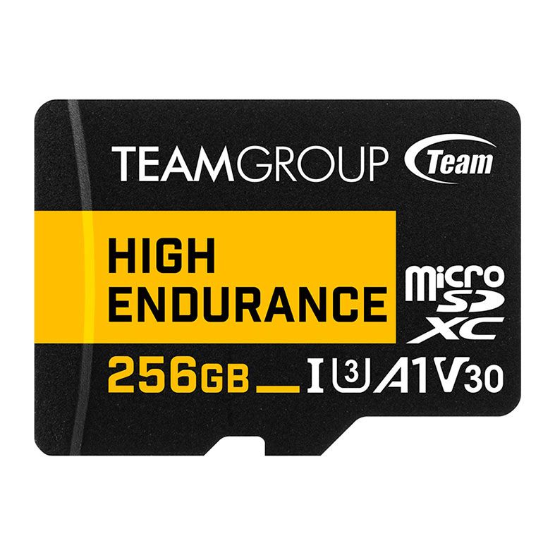 Cartao de Memoria Team group Endurance, 256GB, Micro SDXC, UHS-I, V30, THUSDX256GIV3002