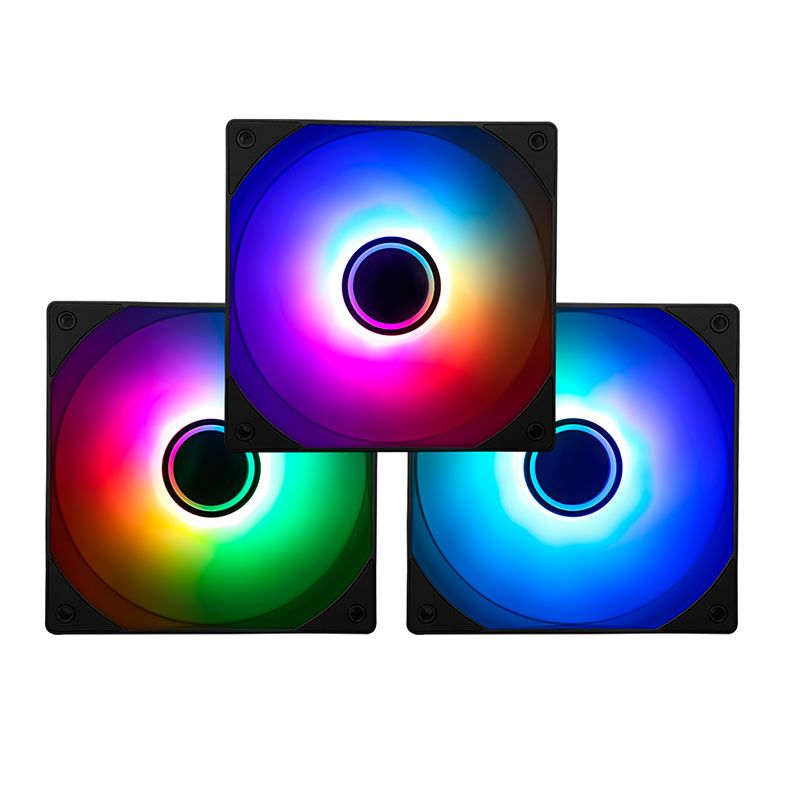 Kit Ventoinhas Thermalright TL-C12B-S V3 X3, ARGB, 3x120mm, Preto, TL-C12B-S-V3-X3