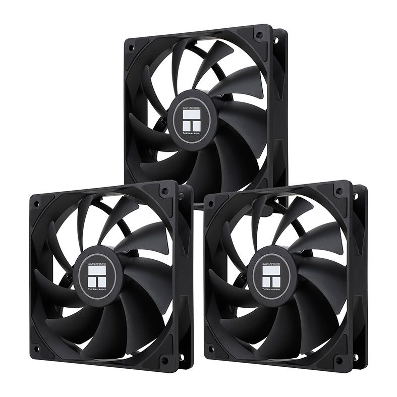 Kit Ventoinhas Thermalright TL-C12C-X3, 3x120mm, Preto, TL-C12C-X3