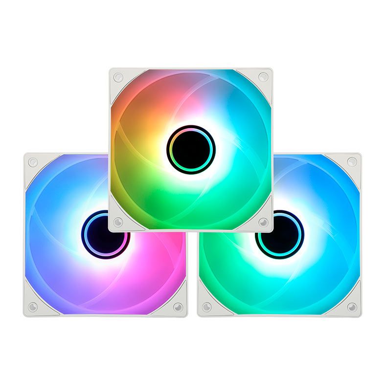 Kit Ventoinhas Thermalright TL-C12W-S V3 X3, ARGB, 3x120mm, Branco, TL-C12W-S-V3-X3