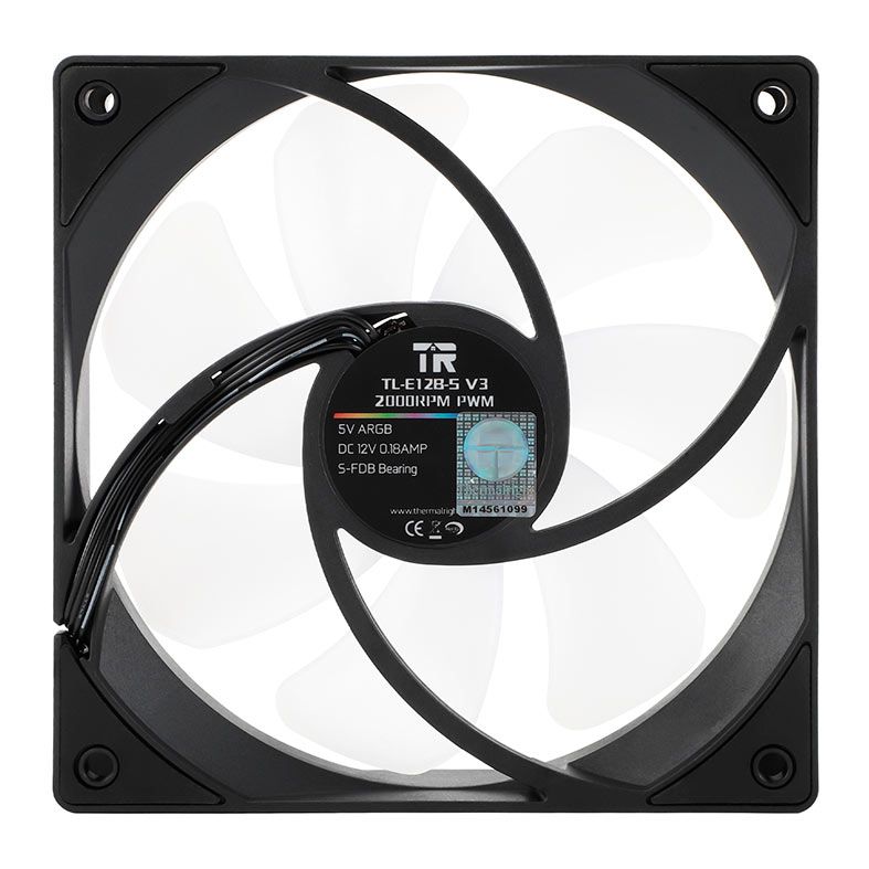 Ventoinha Thermalright TL-E12B-S V3, ARGB, 120mm, Preto, TL-E12B-S-V3