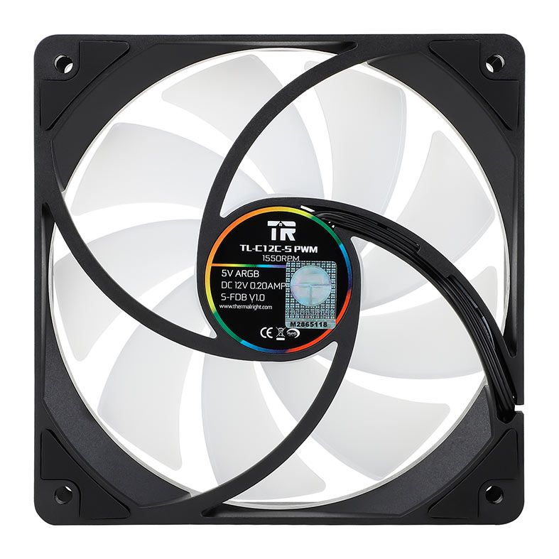 Kit Ventoinhas Thermalright C12-S, ARGB, 3x120mm, Preto, TL-KIT-C12-BK