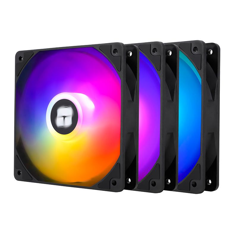 Kit Ventoinhas Thermalright C12-S, ARGB, 3x120mm, Preto, TL-KIT-C12-BK