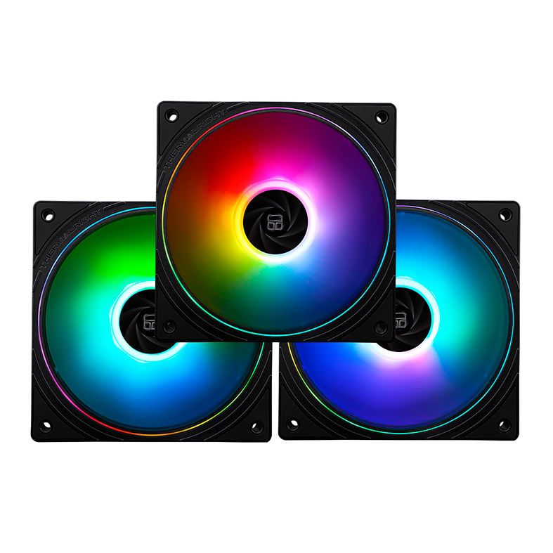 Kit Ventoinhas Thermalright S12-S, ARGB, 3x120mm, Preta, TL-KIT-S12-S