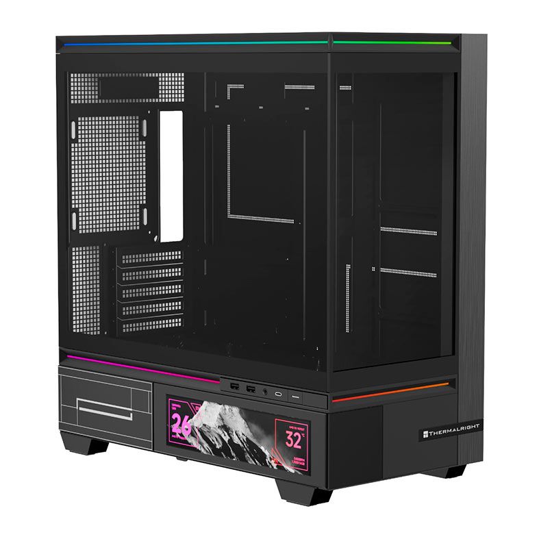 Gabinete Gamer Thermalright TL-M10 Vision, Mid-Tower, Lateral de Vidro, Preto, TL-M10-VISION-BK