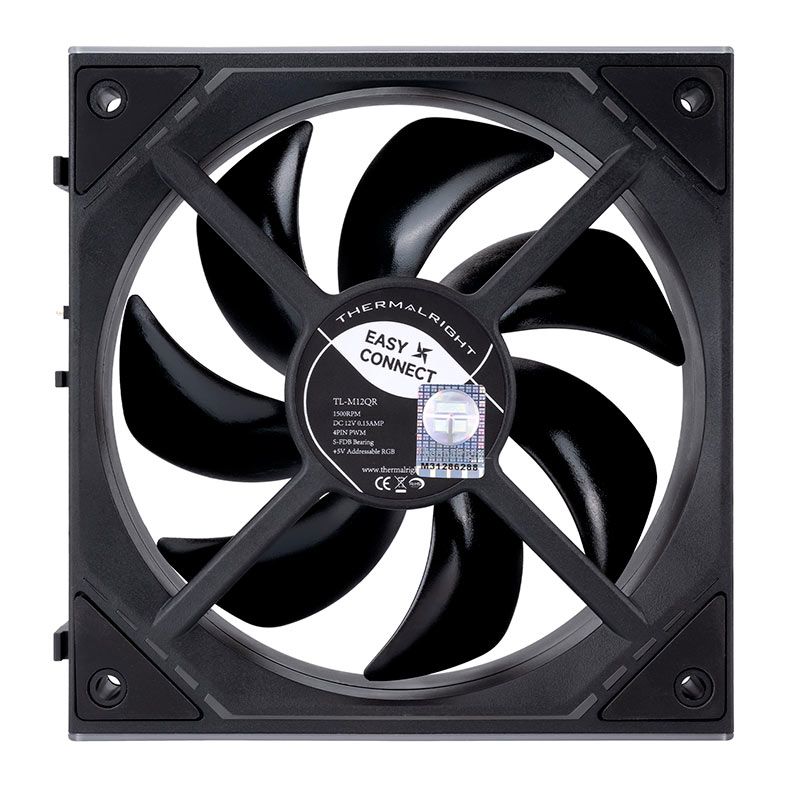 Ventoinha Thermalright TL-M12QR, RGB, 120mm, Preto, TL-M12QR