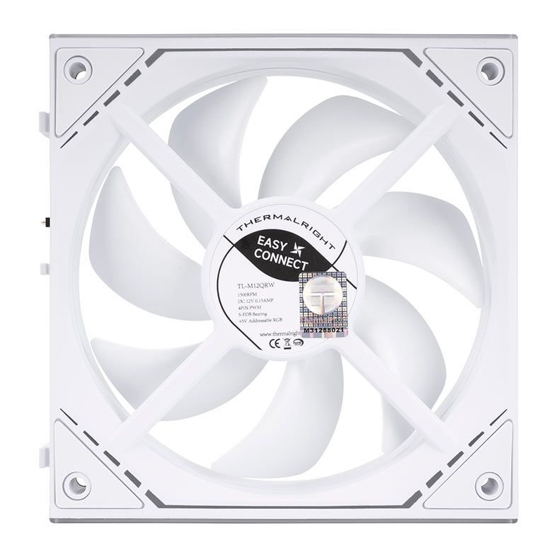 Ventoinha Thermalright TL-M12QRW, RGB, 120mm, Branco, TL-M12QRW