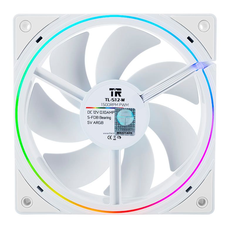 Kit Ventoinhas Thermalright S12, ARGB, 3X120mm, Branco, TL-S12-KIT3-W
