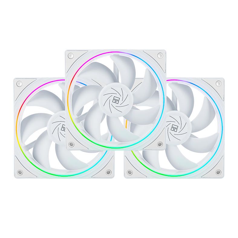 Kit Ventoinhas Thermalright S12, ARGB, 3X120mm, Branco, TL-S12-KIT3-W