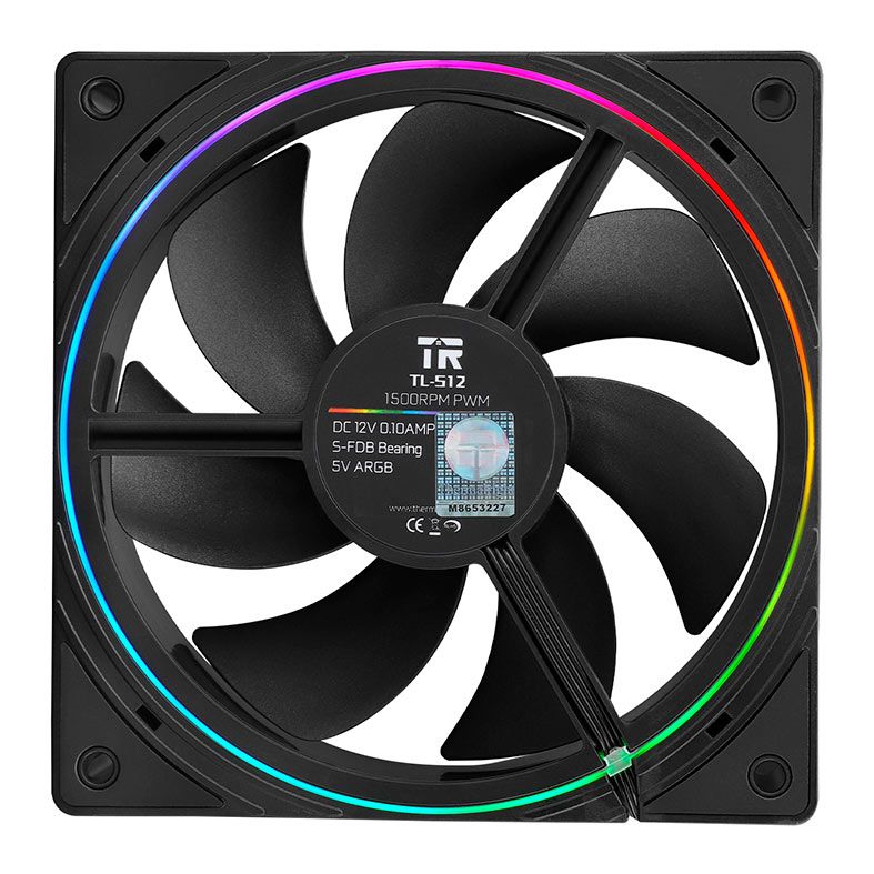 Ventoinha Thermalright S12, RGB, 120mm, Preto, TL-S12