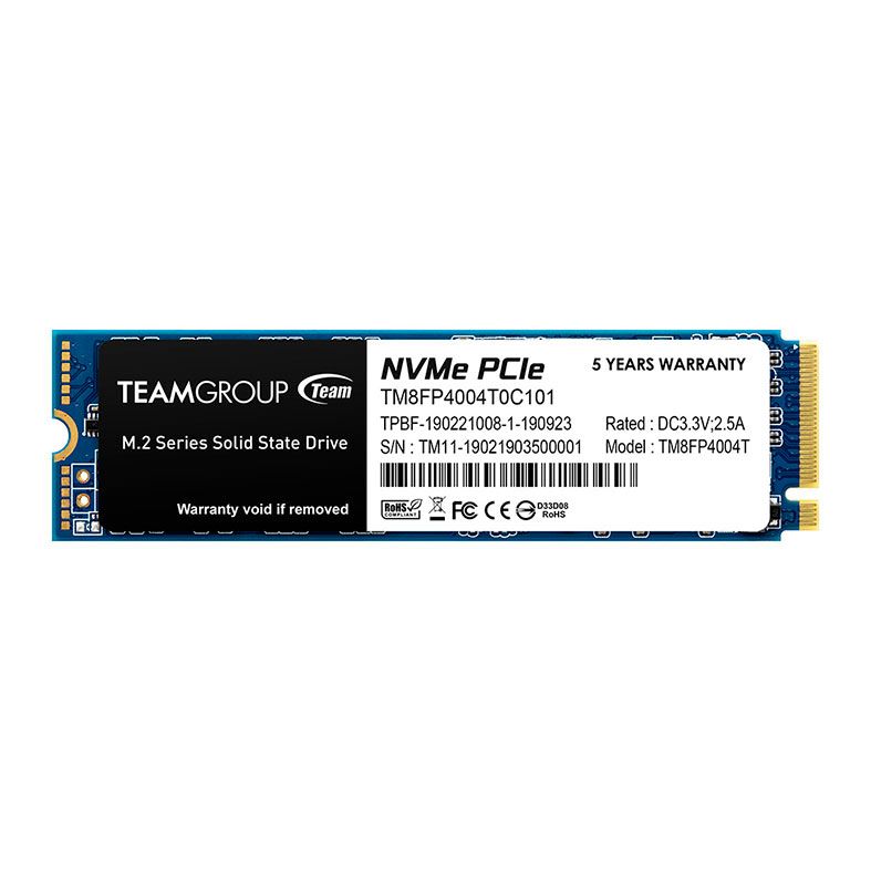 SSD Team Group MP34, 4TB, M.2 2280, PCIe NVMe, Leitura 3500MB/s, Gravacao 2900MB/s, TM8FP4004T0C101