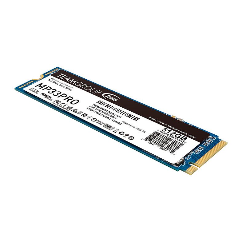 SSD Team Group MP33 Pro, 512GB, M.2 2280, PCIe NVMe, Leitura 3500MB/s, Gravacao 3000MB/s, TM8FPD512G0C101