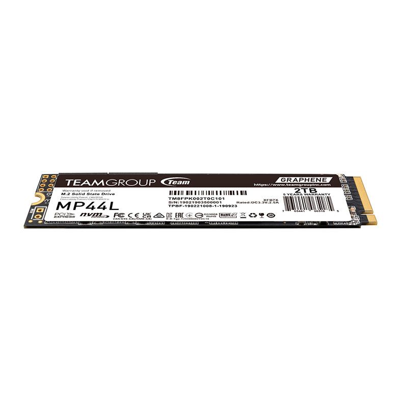 SSD Team Group MP44L, 2TB, M.2 2280, PCIe NVMe, Leitura 4800MB/s, Gravacao 4400MB/s, TM8FPK002T0C101