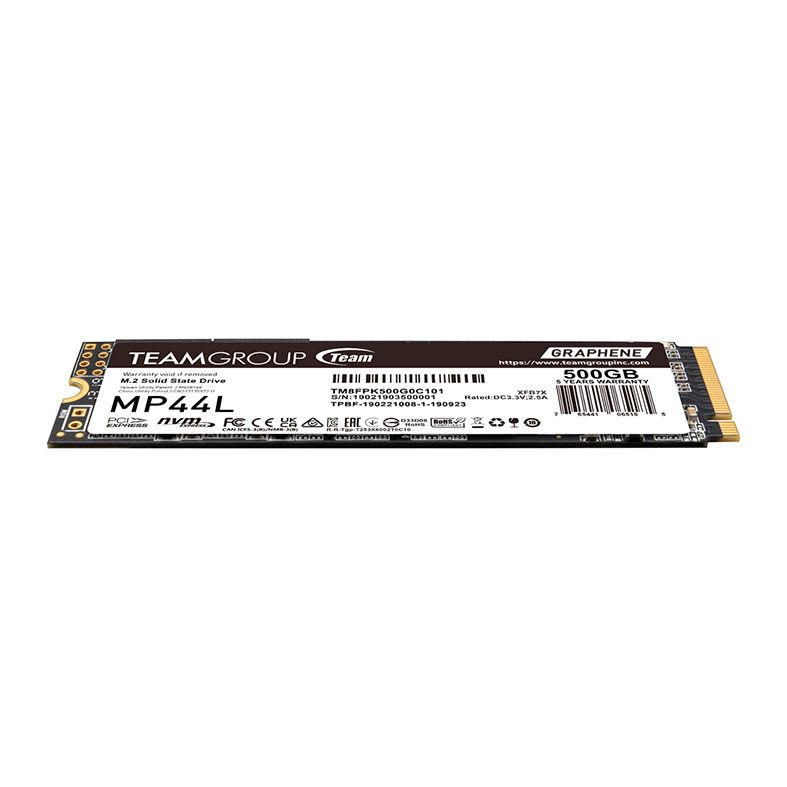 SSD Team Group MP44L, 500GB, M.2 2280, PCIe NVMe, Leitura 5000MB/s, Gravacao 2500 MB/s, TM8FPK500G0C101