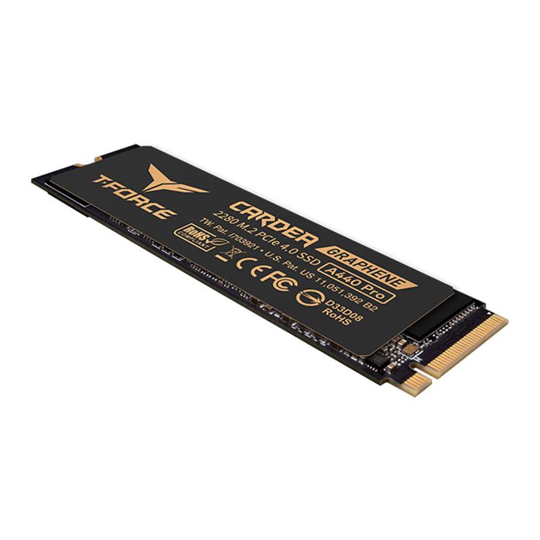 SSD Team Group T-Force Cardea A440 Pro, 1TB, M.2 2280, PCIe NVMe, Leitura 7200 MB/s, Gravacao 6000 MB/s, TM8FPR001T0C129
