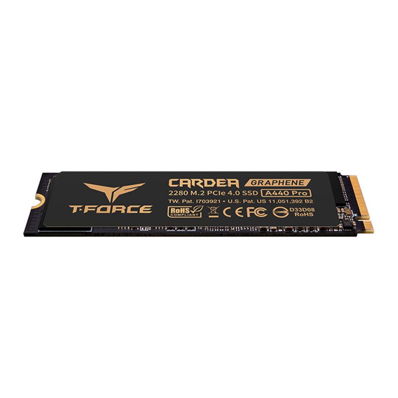 SSD Team Group T-Force Cardea A440 Pro, 4TB, M.2 2280, PCIe NVMe, Leitura 7400 MB/s, Gravacao 7000 MB/s, TM8FPR004T0C129